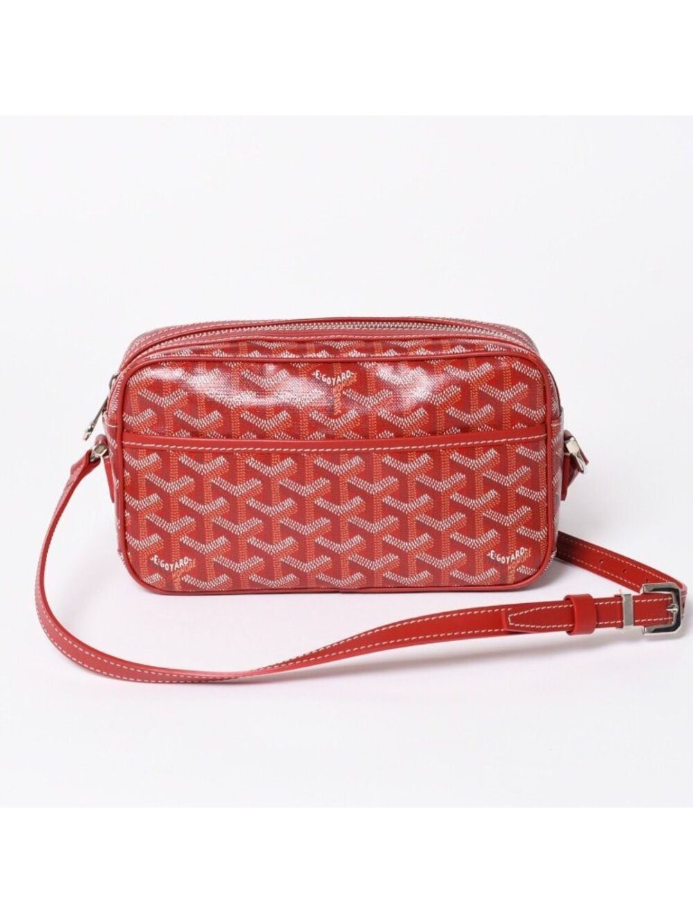Goyard Cup Vert PM Shoulder Bag Red Silver